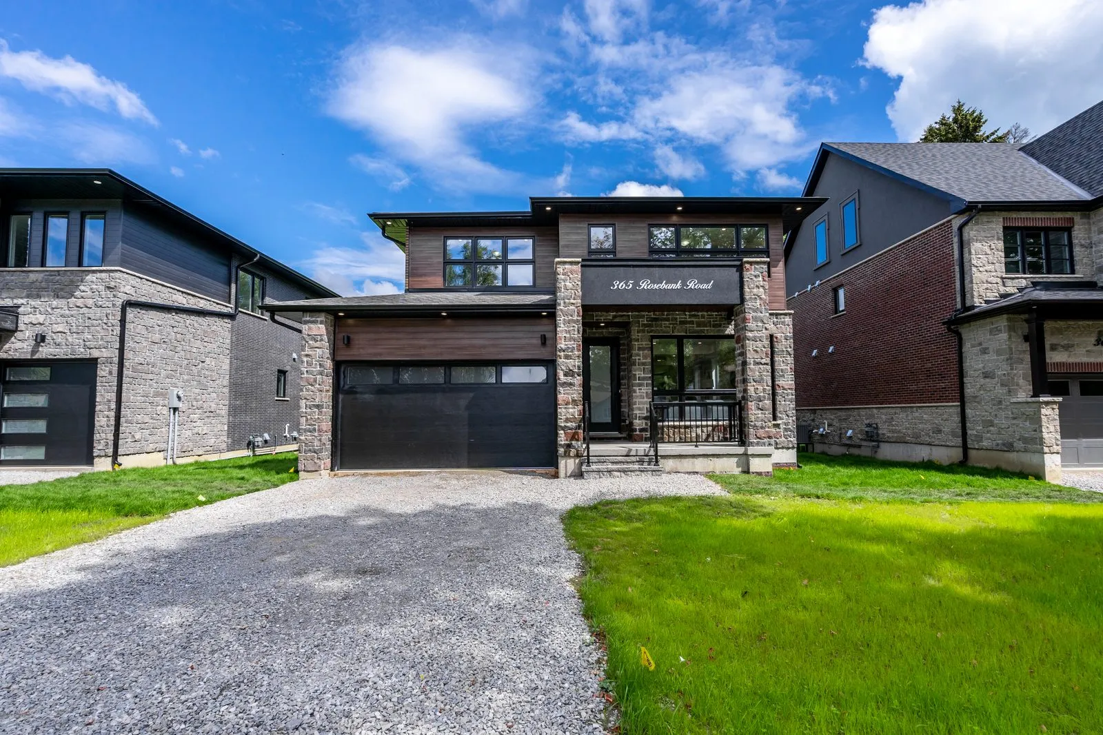 Street-facing exterior of the completed Rosebank home