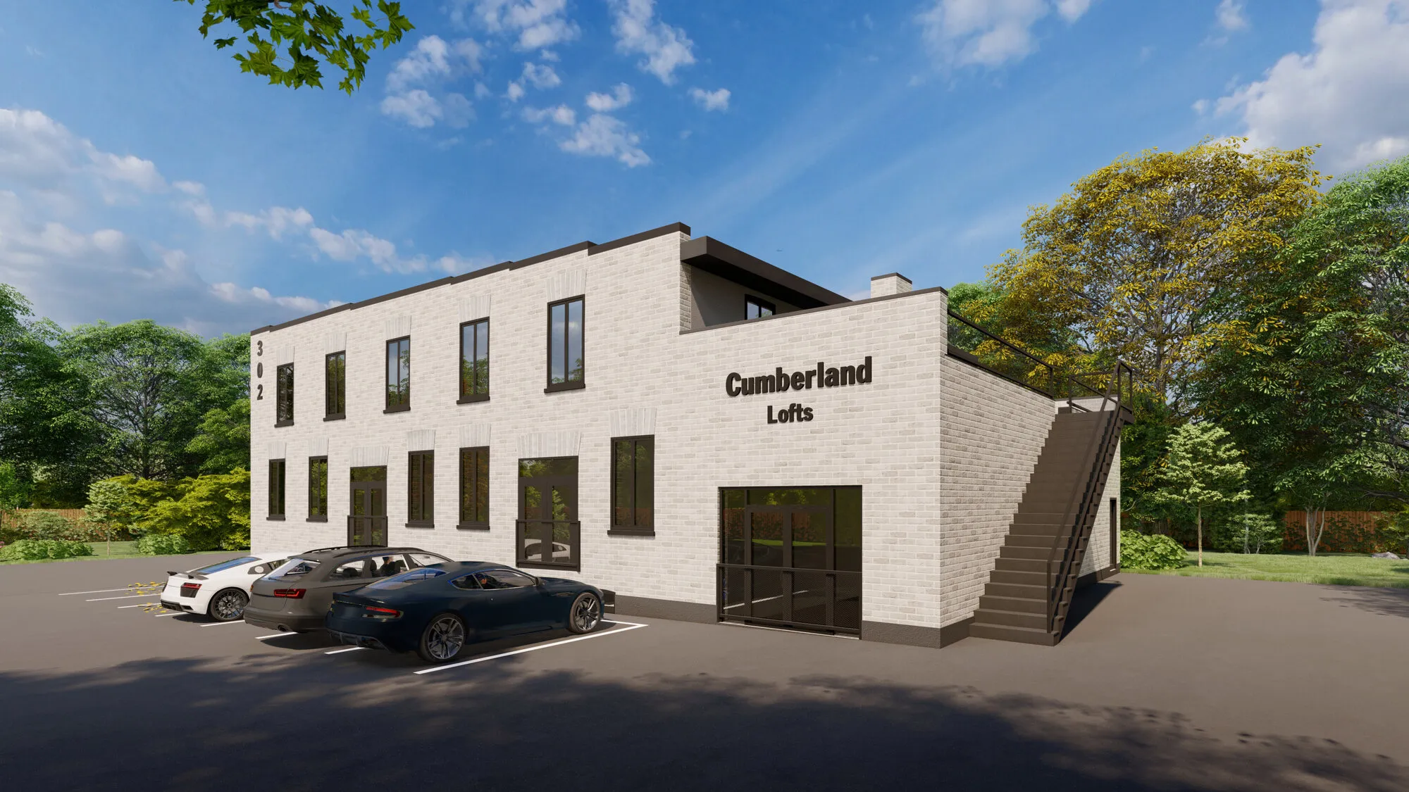 Rendering of the Cumberland residential building