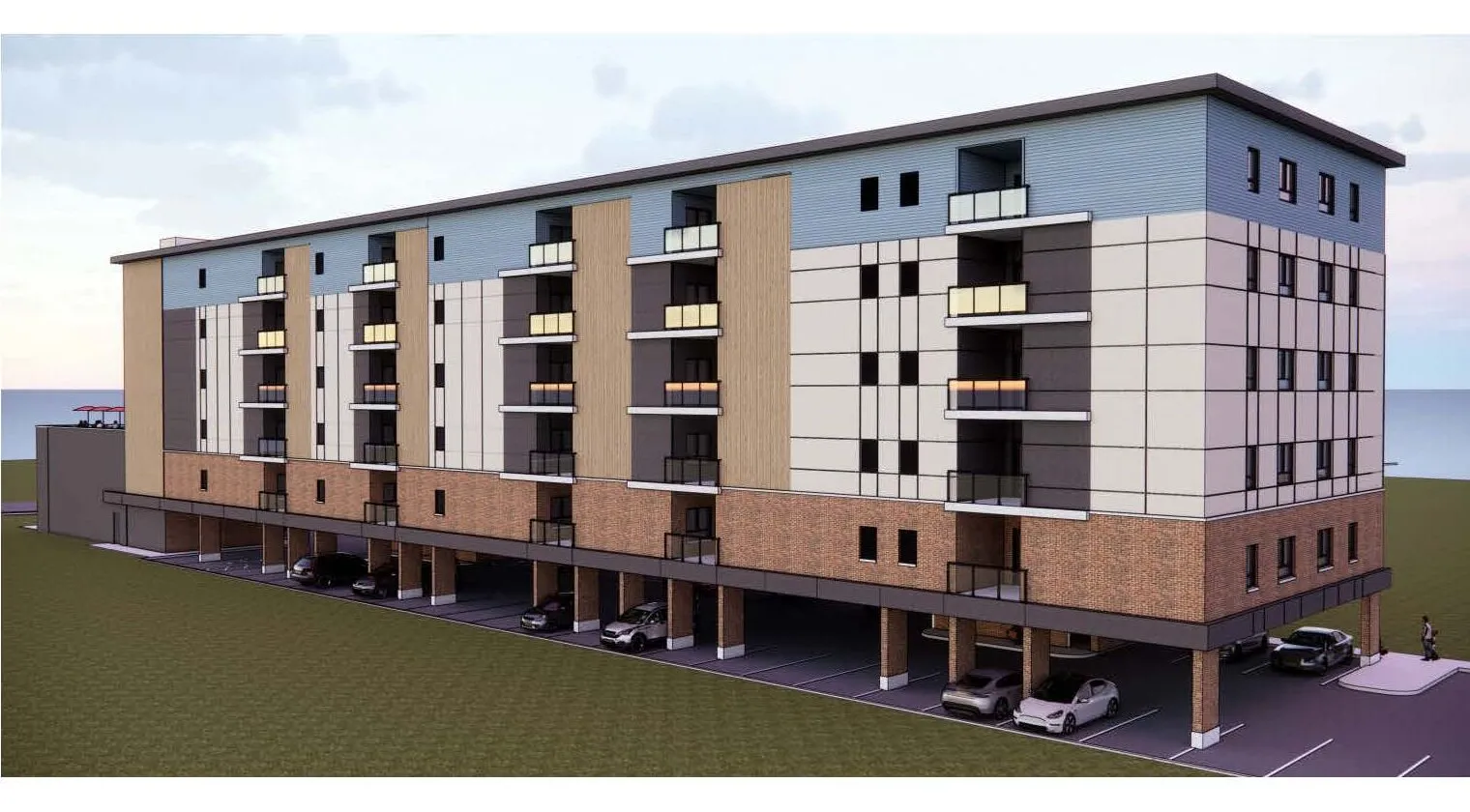Rendering of the proposed Desjardins west elevation